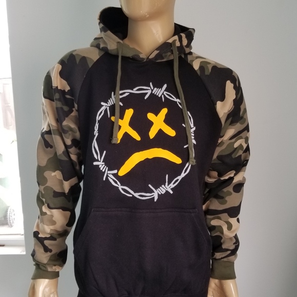 Lil Pump Unhappy Harvard Dropout Camo Army Hoodie - Picture 1 of 3